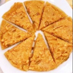 โรตี กลมนุ่ม ทาเนยถั่ว