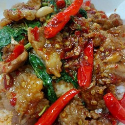 กะเพราเนื้อราดข้าว