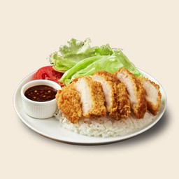 ข้าวไก่ทอดจิ้มแจ่ว