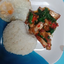 ผัดกะเพราหมูกรอบ