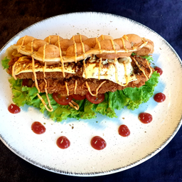 ฮ่องกงวาฟเฟิลไก่กรอบชีส