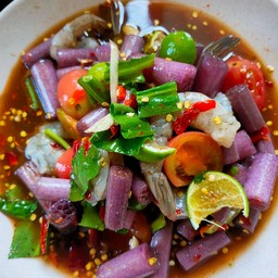 เหลาสายบัวกุ้งสด/สุก