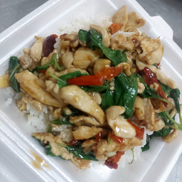 กะเพราไก่ราดข้าว