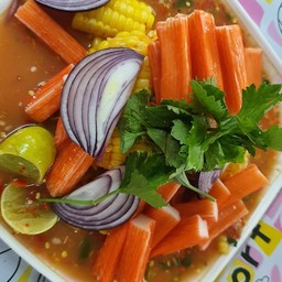 ยำข้าวโพดปูอัด