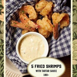 5 Fried Five Shrimps with Tartare Sauce