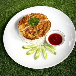 ข้าวไข่เจียวเนื้อสับ