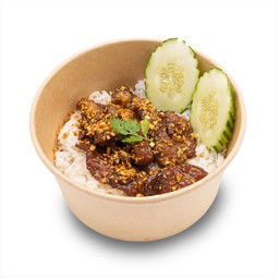 ข้าวสันคอหมูกระเทียม