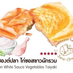 ไก่ซอสขาวผักรวม