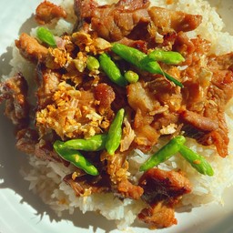 ข้าวหมูทอดพริก