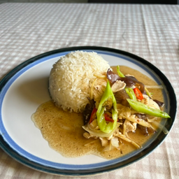 ข้าวผัดไก่ใส่ขิง