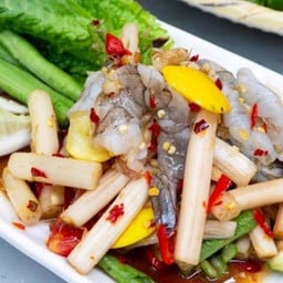 ตำไหลบัวกุ้งสด