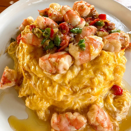 ข้าวไข่ข้นกุ้งพริกขี้หนู