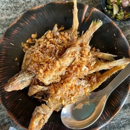 ปลาทรายทอดกระเทียม