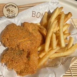 ชุดเฟร้นฟรายส์และไก่วิงซ์แซ่บ (ไม่มีกระดูก)