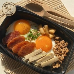 ข้าวหน้าไข่กระทะ ไข่กะทะปังปิ้ง