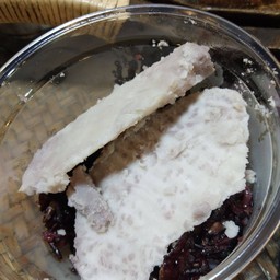 ข้าวเหนียวดำ+เผือก