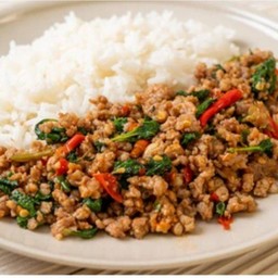 ข้าวกะเพาหมูสับ