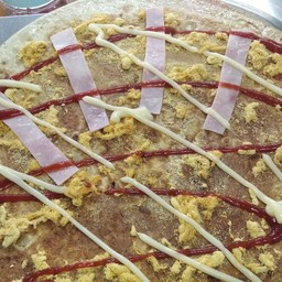 เครปพริกเผา+หมูหยอง+แฮม