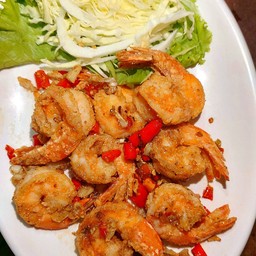 กุ้งคั่วพริกเกลือ