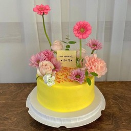pop flower cake 1pound 12x10 cm or 14x5cm