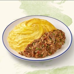 ข้าวไข่ลาวาหมูคั่วพริกเกลือ