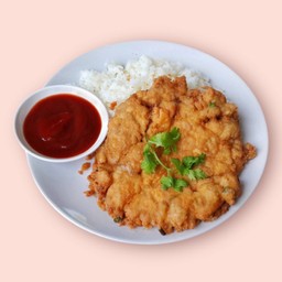 ข้าวไข่เจียวหมูสับพริกสด