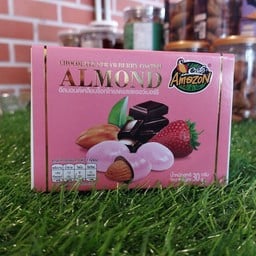 อัลมอนด์เคลือบช็อคโกแลตรสสตรอว์เบอร์รี่