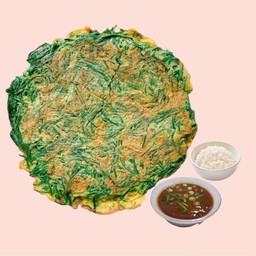 ข้าวไข่เจียวชะอม+น้ำพริกกะปิ
