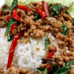 ผัดกระเพราหมูสับ