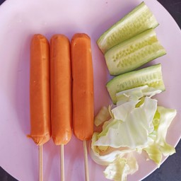 ไส้กรอก เนยชีส ทอด