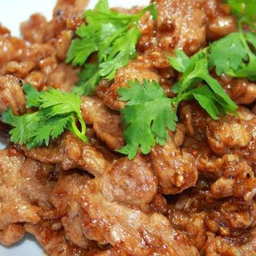 ผัดกระเทียมกับข้าว(กับข้าว)