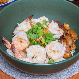 ข้าวแห้งกุ้งแชบ๊วย