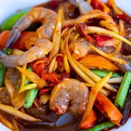 ตำหอยดองกุ้งสดปากระเบิด