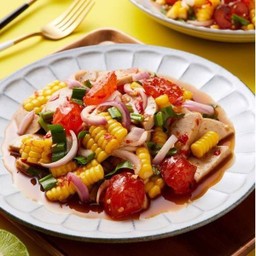 ยำหมูยอ+ไข่แดงเค็ม