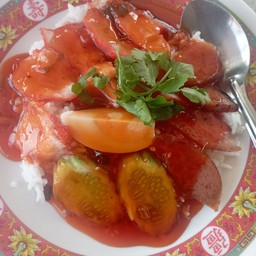 ป๋าอ้วน ข้าวหมูแดง หมูกรอบ บะหมี่เกี๊ยว เย็นตาโฟ ตรงข้ามเซเว่นเจดีย์หัก