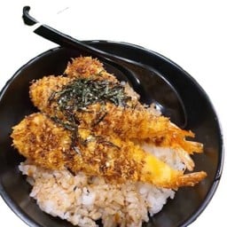 13). ข้าวหน้ากุ้งทอด