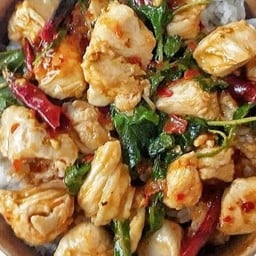 ข้าวเนื้อทอด -