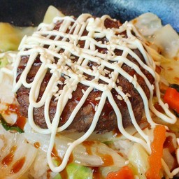 ข้าวหน้าเทปันวากิวแฮมเบิร์ก