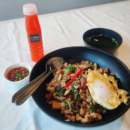 [ลด30%]ชุดอิ่มเดี่ยวข้าวกะเพราสุดฟิน