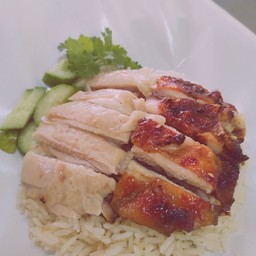 ข้าวมันรวมไก่ต้ม+ไก่ย่าง