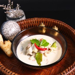 ต้มข่าเห็ด มังสวิรัติ