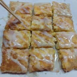 โรตีมะพร้าวอ่อน + ข้าวโพด + ไข่( ใส่กล่อง)