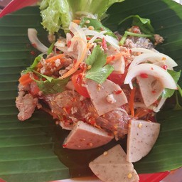 ยำวุ้นเส้นหมูสับ+หมูยอ
