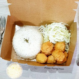 ข้าวชิคเก้นป๊อบซอสชีสมายองเนส