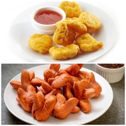 นักเก๋ต+ไส้กรอกแดง