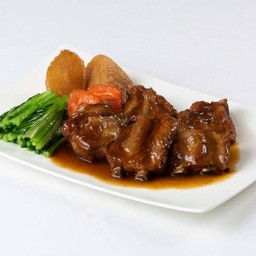 ซี่โครงหมูอบยอดผัก (L)