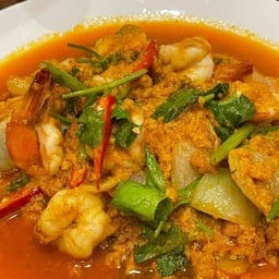 กุ้งผัดผงกะหรี่