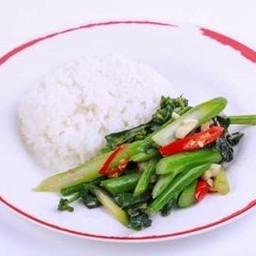 ข้าวคะน้าน้ำมันหอย