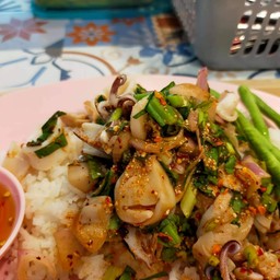 ข้าวลาบปลาหมึก