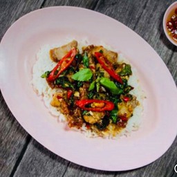 ข้าวกะเพราหมูกรอบ